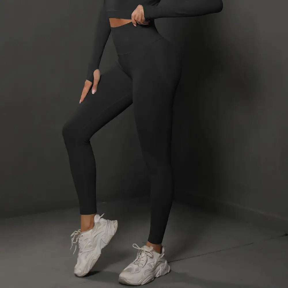High Waist Seamless Yoga Leggings Various Colors - The Lady's Haven Boutique