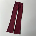 Burgundy high waisted yoga pants bell-bottoms for comfortable workouts and stylish casual wear