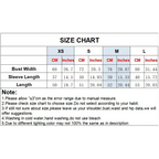 Size chart for spring fashion tops for ladies by The Lady's Haven Boutique with measurements in centimeters and inches