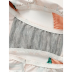 Close-up of island vacation bra and panty with soft fabric and delicate white trim from The Lady's Haven Boutique