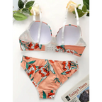 The Lady's Haven Boutique island vacation bra and panty set with floral print and adjustable straps