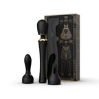 Luxury Wand Massager with Attachments in sleek black design for ultimate relaxation and pleasure