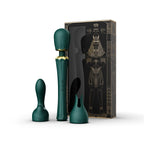 Luxury Wand Massager with Attachments in Elegant Green Packaging for Relaxation and Pleasure
