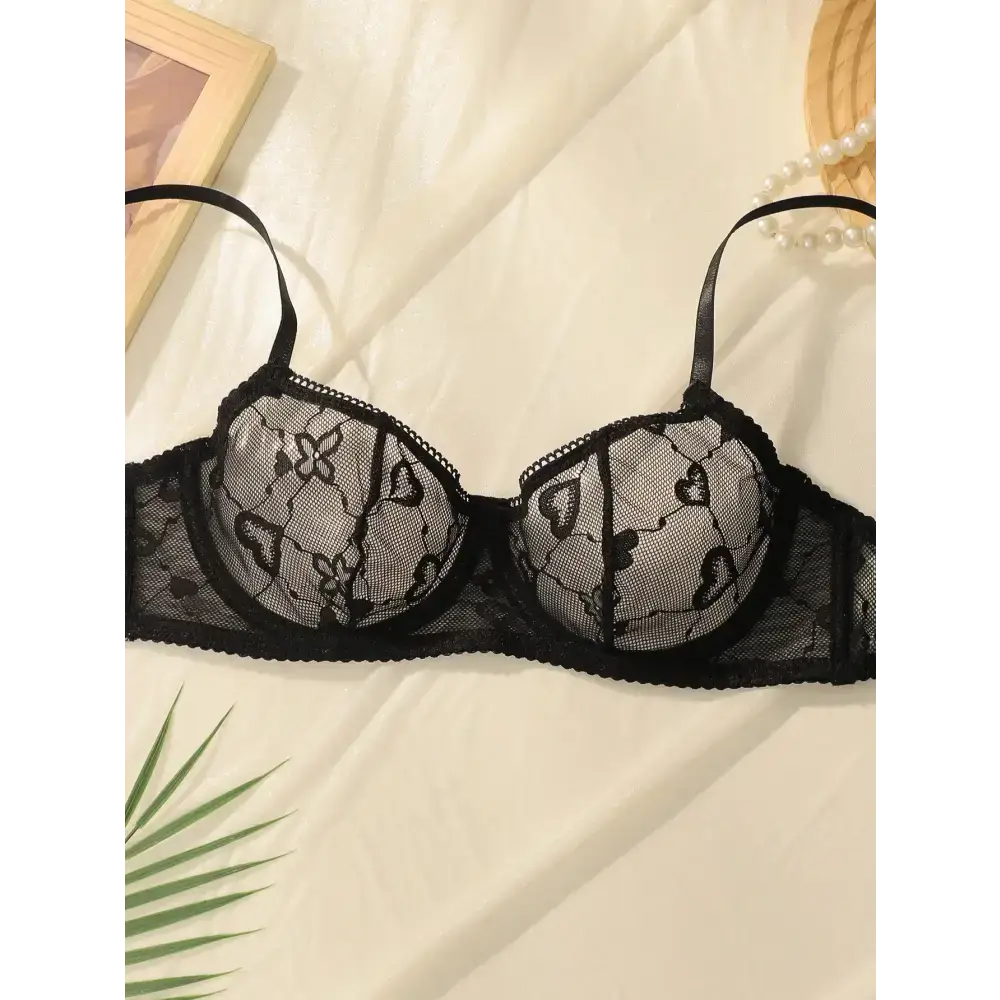 Ladies Black Sexy Lace Lingerie Set - The Lady's Haven Boutique
