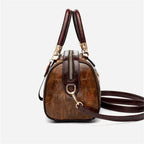 The Lady's Haven Boutique ladies designer shoulder handbag in brown with stylish zipper and shoulder strap