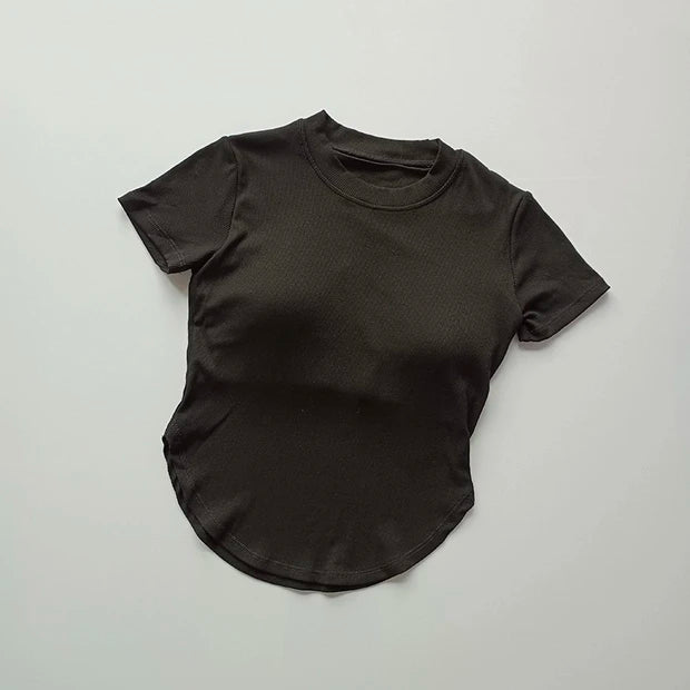 Black Ladies Fitness Crop Tops for Comfortable Workout and Active Lifestyle