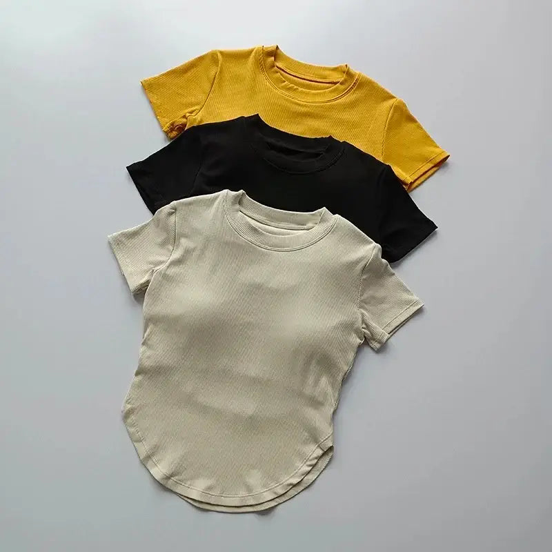 Ladies Fitness Crop Tops Various Colors - The Lady's Haven Boutique