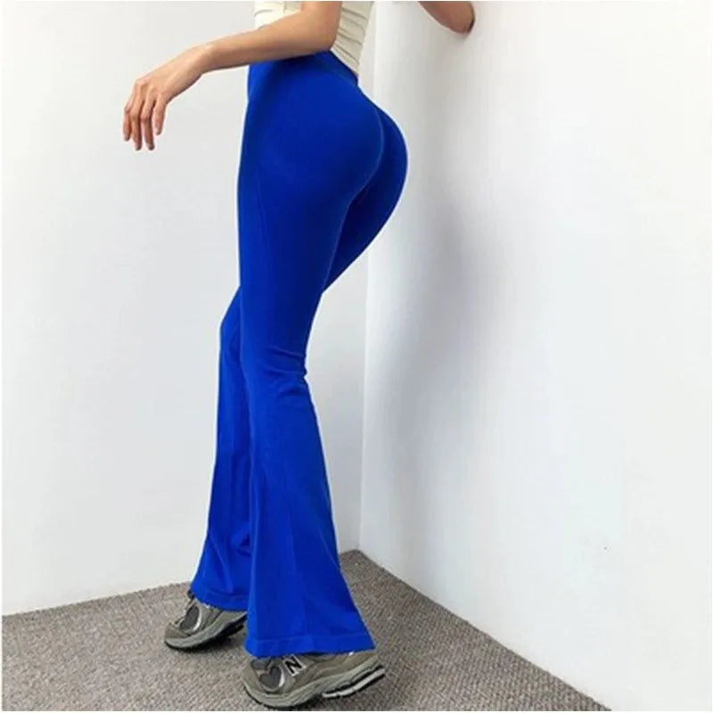 Vibrant blue ladies fitness sweat pants designed for comfort and style during workouts