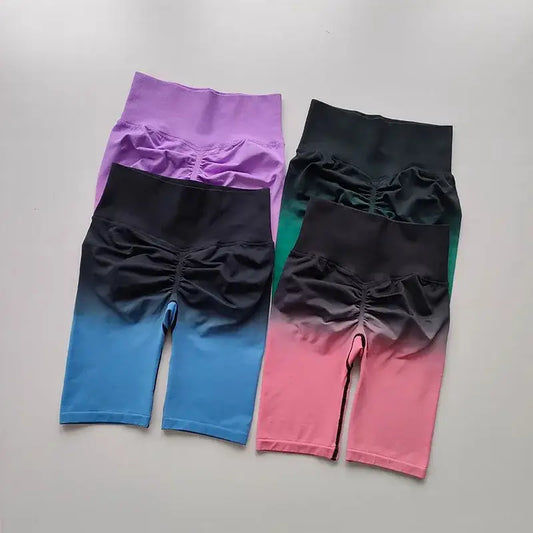 Ladies High Waist Running Yoga Shorts - The Lady's Haven Boutique