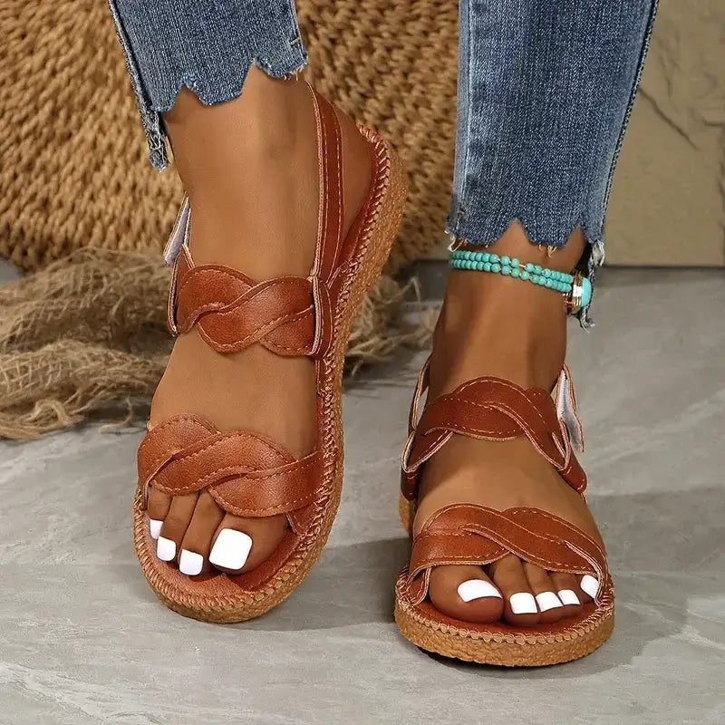 Ladies Non Slip Flat Heel Summer Sandals - The Lady's Haven Boutique