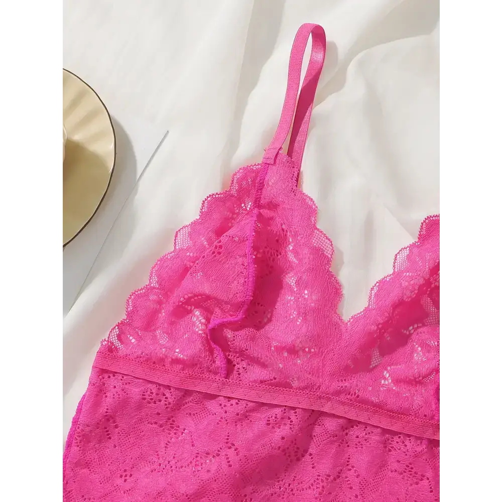 Ladies Pink Lace Bralette and Panties Set - The Lady's Haven Boutique