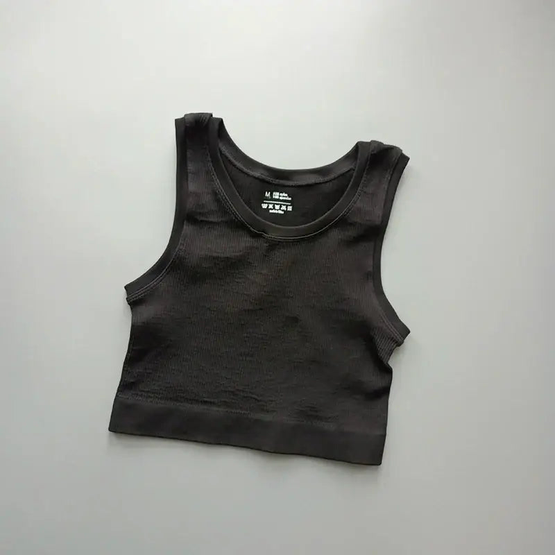 Ladies Seamless Yoga Vest Stylish Comfy - The Lady's Haven Boutique