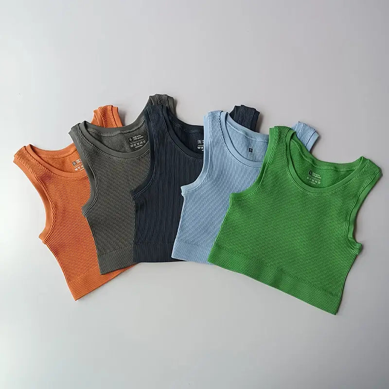 Ladies Seamless Yoga Vest Stylish Comfy - The Lady's Haven Boutique