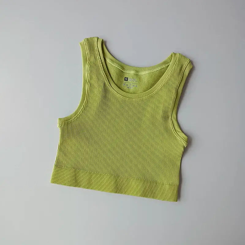 Ladies Seamless Yoga Vest Stylish Comfy - The Lady's Haven Boutique