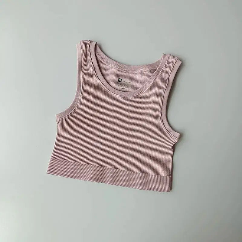 Ladies Seamless Yoga Vest Stylish Comfy - The Lady's Haven Boutique