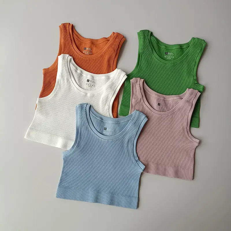 Ladies Seamless Yoga Vest Stylish Comfy - The Lady's Haven Boutique