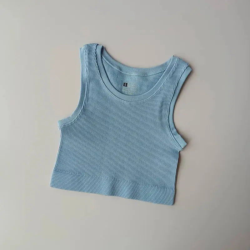 Ladies Seamless Yoga Vest Stylish Comfy - The Lady's Haven Boutique