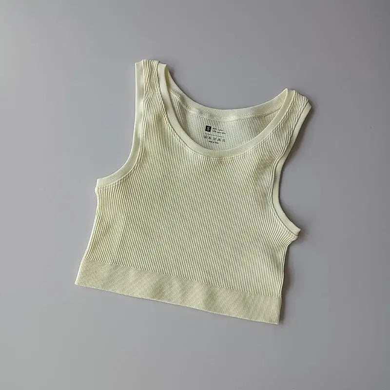 Ladies Seamless Yoga Vest Stylish Comfy - The Lady's Haven Boutique