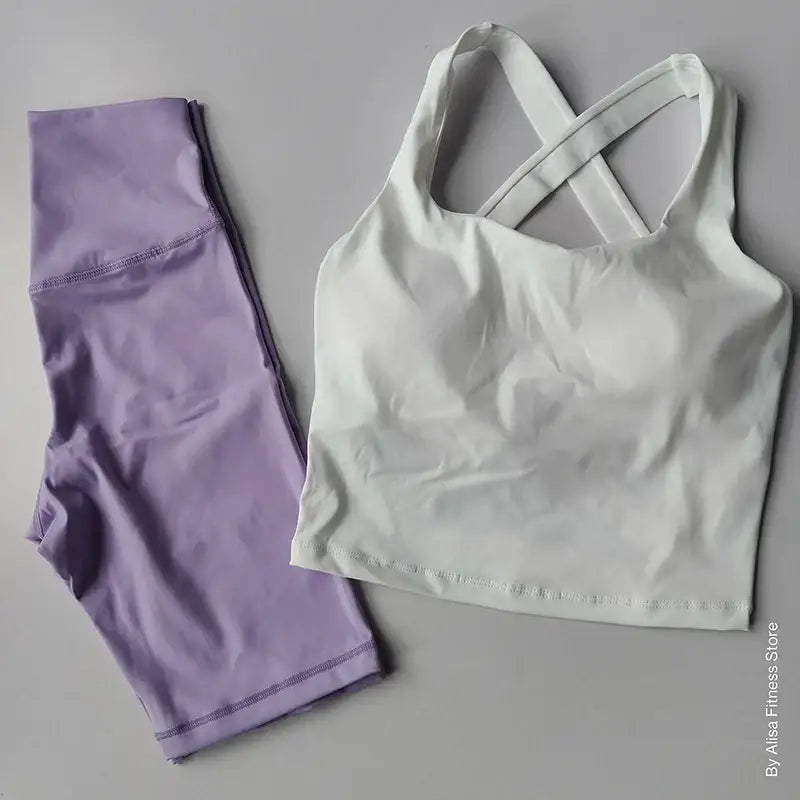 Ladies Sports Bra and Shorts Set Activewear - The Lady's Haven Boutique