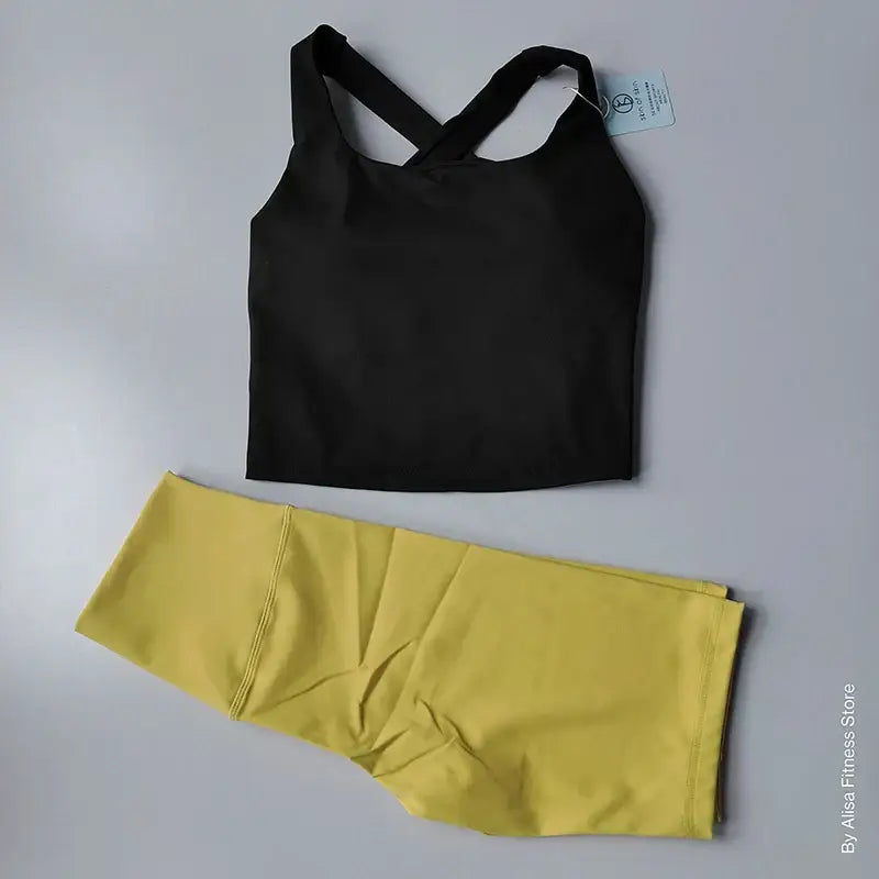 Ladies Sports Bra and Shorts Set Activewear - The Lady's Haven Boutique