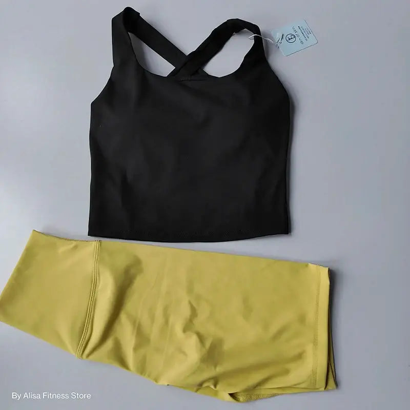 Ladies Sports Bra and Shorts Set Activewear - The Lady's Haven Boutique
