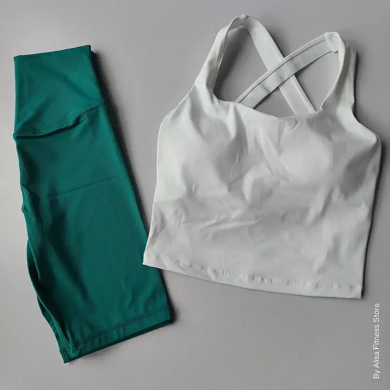 Ladies Sports Bra and Shorts Set Activewear - The Lady's Haven Boutique