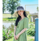 Stylish UPF 50 sun protection hat with wide brim, perfect for outdoor activities and sunny days
