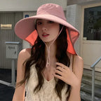 Ladies UV sun protection bucket hat in pink, ideal for summer outings and sun safety
