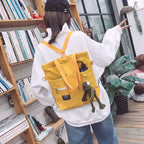 Stylish large capacity tote bag for women in yellow, perfect for everyday use and casual outings