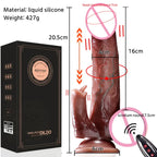 Large Telescopic Remote Vibrator made of liquid silicone with adjustable settings for enhanced pleasure