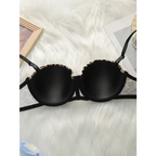 Black leopard print push up bra with adjustable straps from The Lady's Haven Boutique
