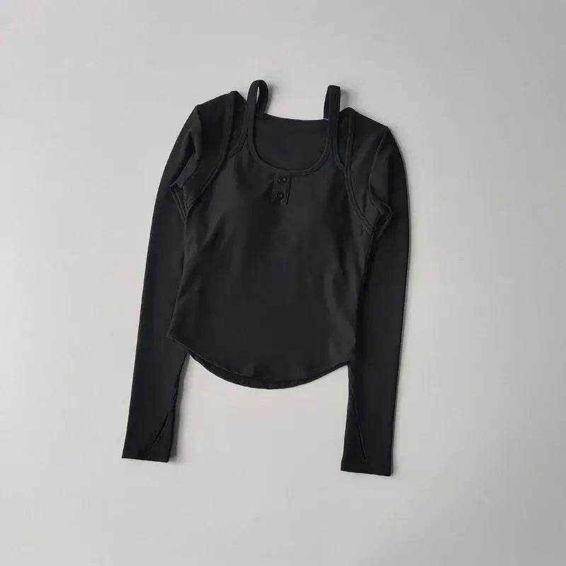 Long Sleeve Yoga Crop Tops For Women - The Lady's Haven Boutique