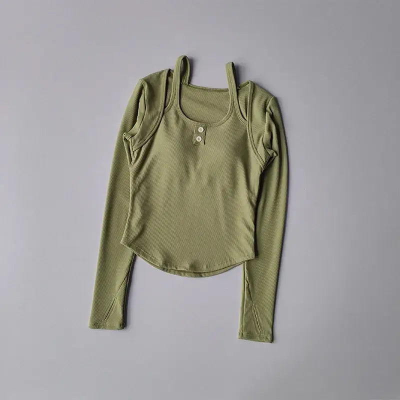 Long Sleeve Yoga Crop Tops For Women - The Lady's Haven Boutique