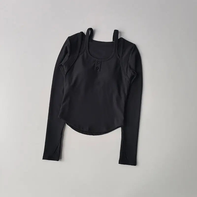 Long Sleeve Yoga Crop Tops For Women - The Lady's Haven Boutique