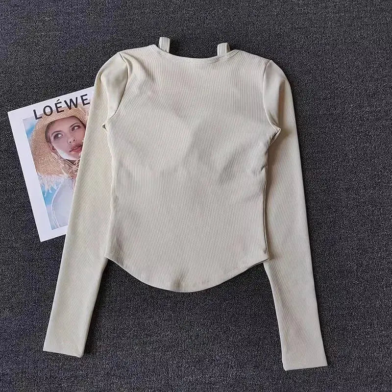 Long Sleeve Yoga Crop Tops For Women - The Lady's Haven Boutique