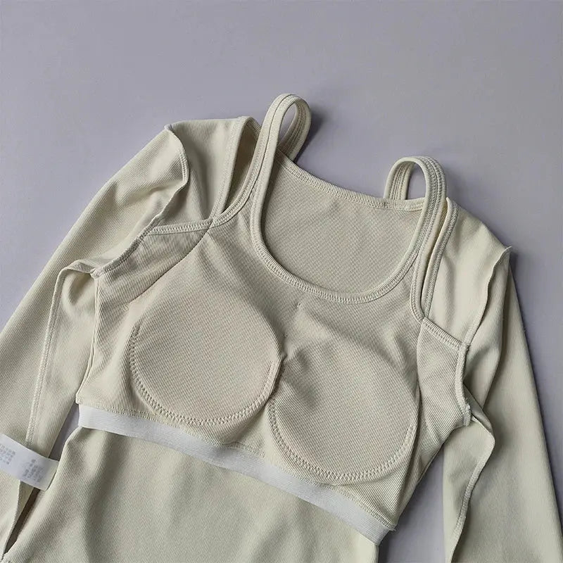 Long Sleeve Yoga Crop Tops For Women - The Lady's Haven Boutique