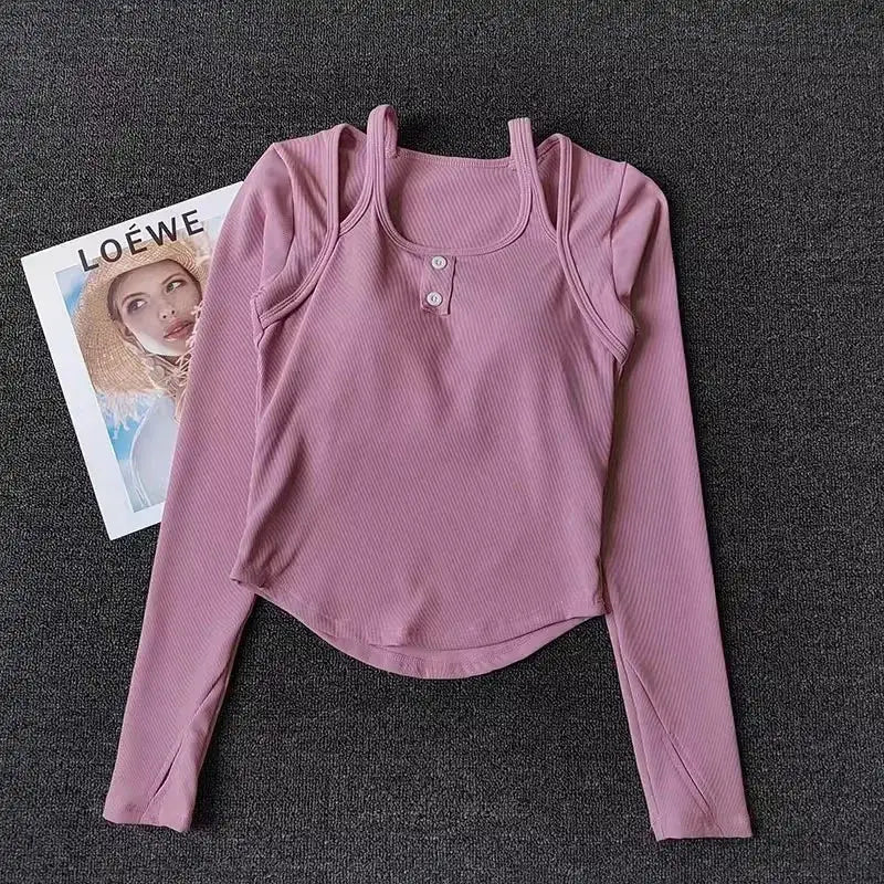 Long Sleeve Yoga Crop Tops For Women - The Lady's Haven Boutique