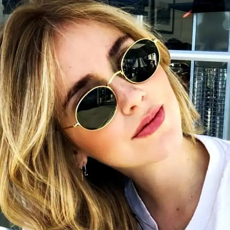 Luxury Designer Oval Sunglasses Women - The Lady's Haven Boutique