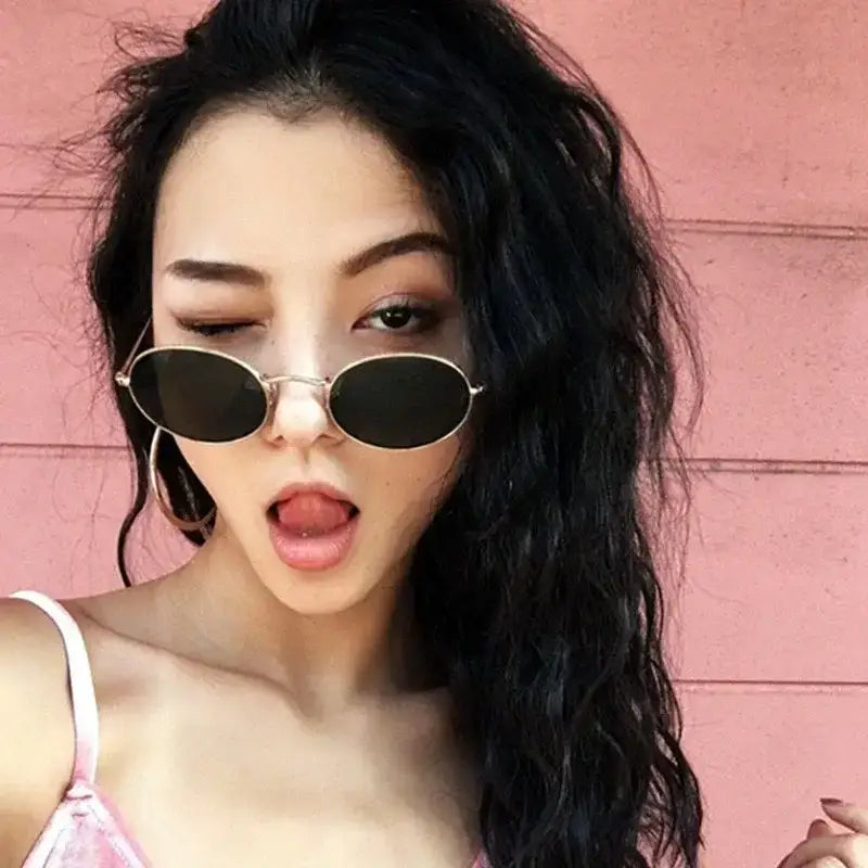 Luxury Designer Oval Sunglasses Women - The Lady's Haven Boutique