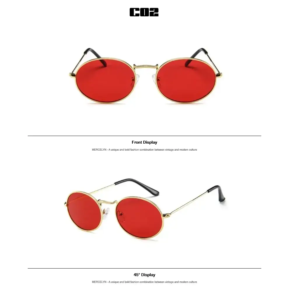 Luxury Designer Oval Sunglasses Women - The Lady's Haven Boutique