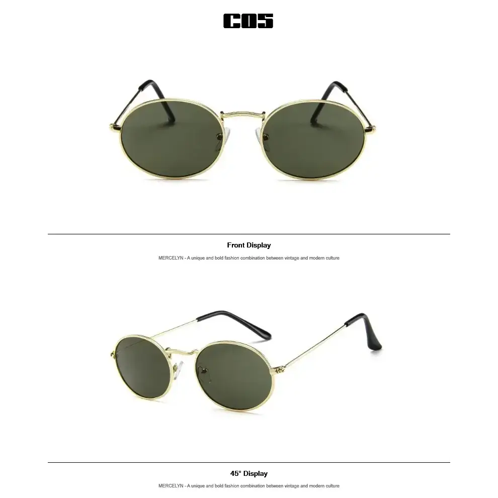 Luxury Designer Oval Sunglasses Women - The Lady's Haven Boutique