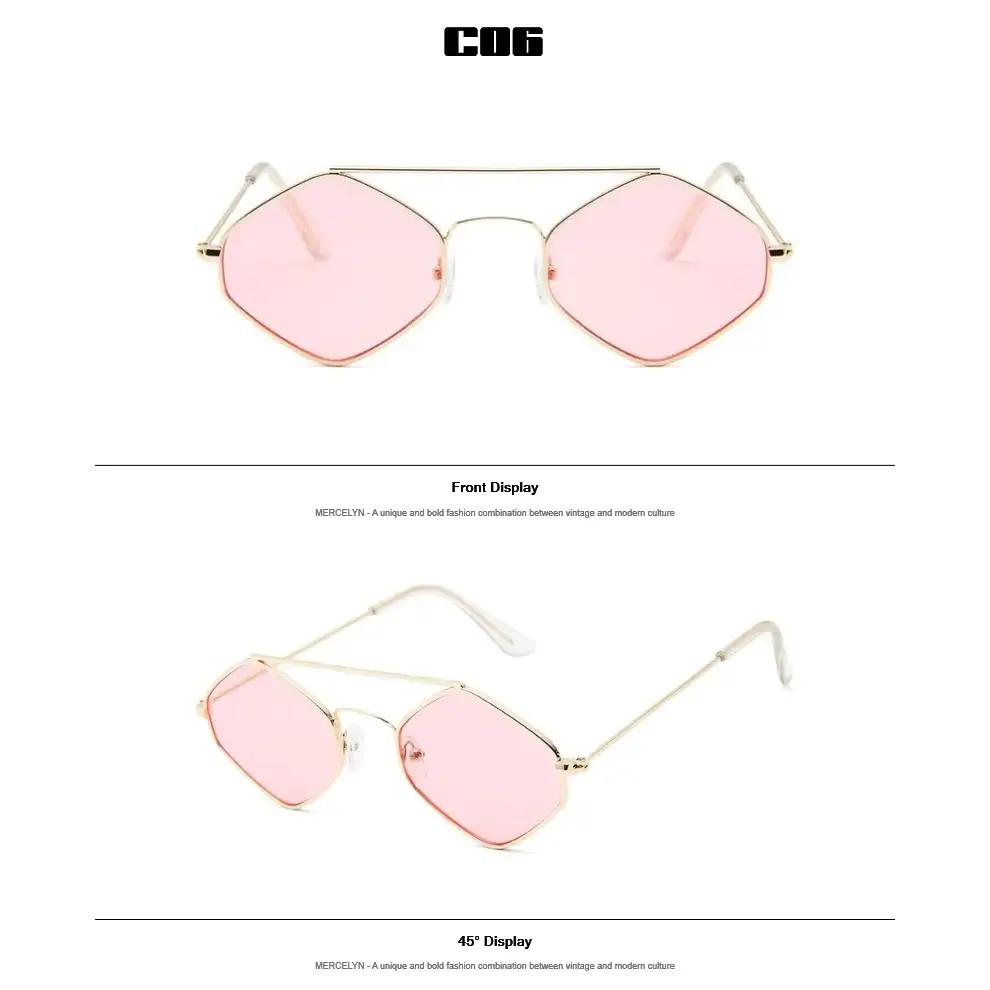 Luxury ladies sunglasses with a stylish metal frame and pink lenses for a fashionable look