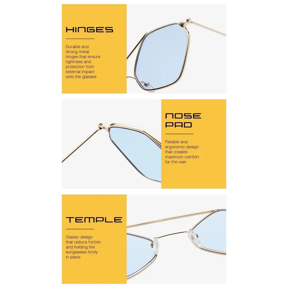 Luxury Ladies Sunglasses With Metal Frame - The Lady's Haven Boutique