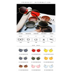 Luxury oval sunglasses women in various colors displayed on a magazine for stylish summer looks