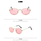 Luxury oval sunglasses women in pink with gold accents for a trendy summer look