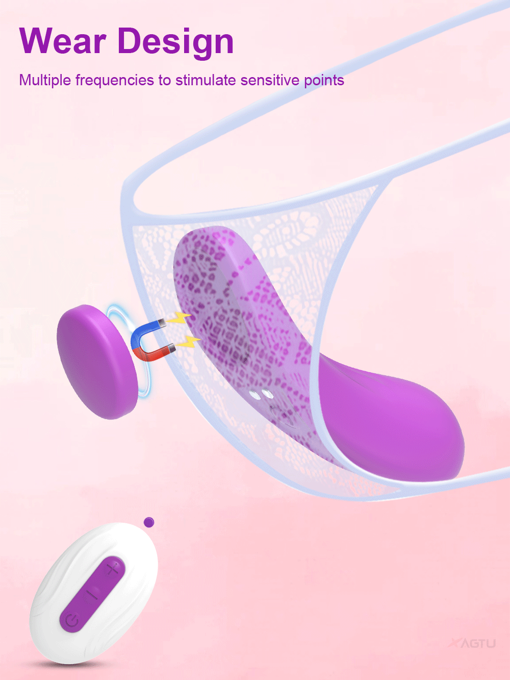Magnetic Remote Control Wearable Panty Clitoral Vibrators For Women Clitoris Stimulator G-Spot Vibrating Massager Adult