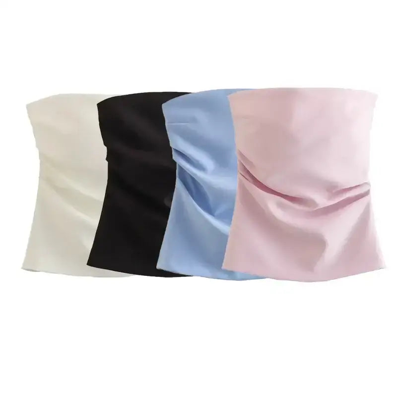 The Lady's Haven Boutique strapless corset top in white black blue and pink colors