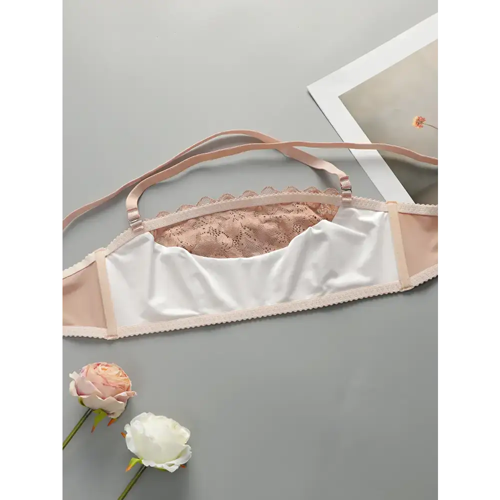 The Lady's Haven Boutique wire support bra and panty set featuring delicate lace and adjustable straps