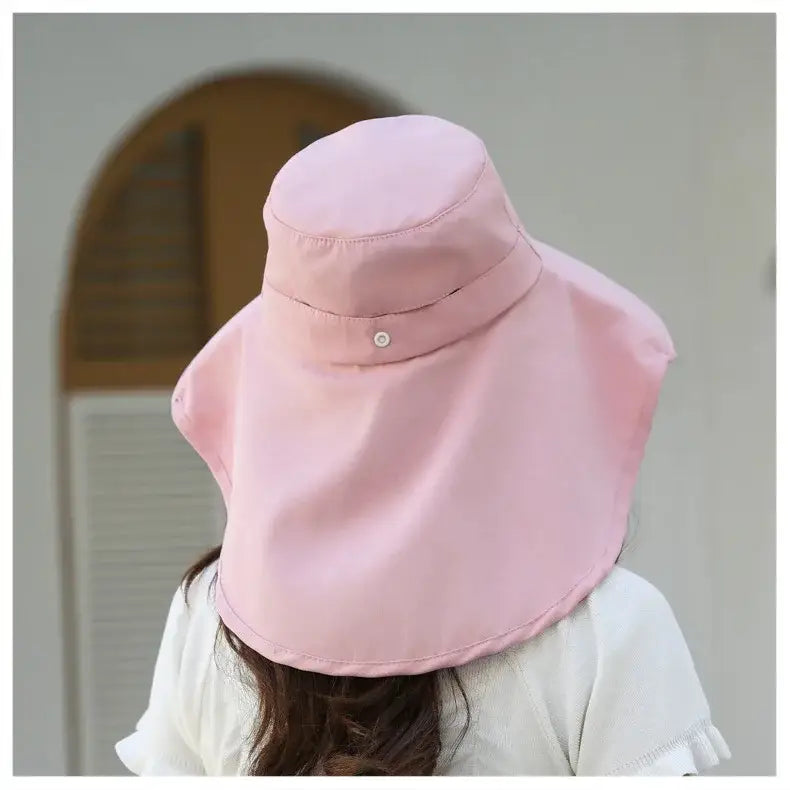 Outdoor Sun Bucket Hat for Women Girls Fishing Hat Wide Brim Bucket Hat with Neck Cover 50 + UPF Protection Safari Cap