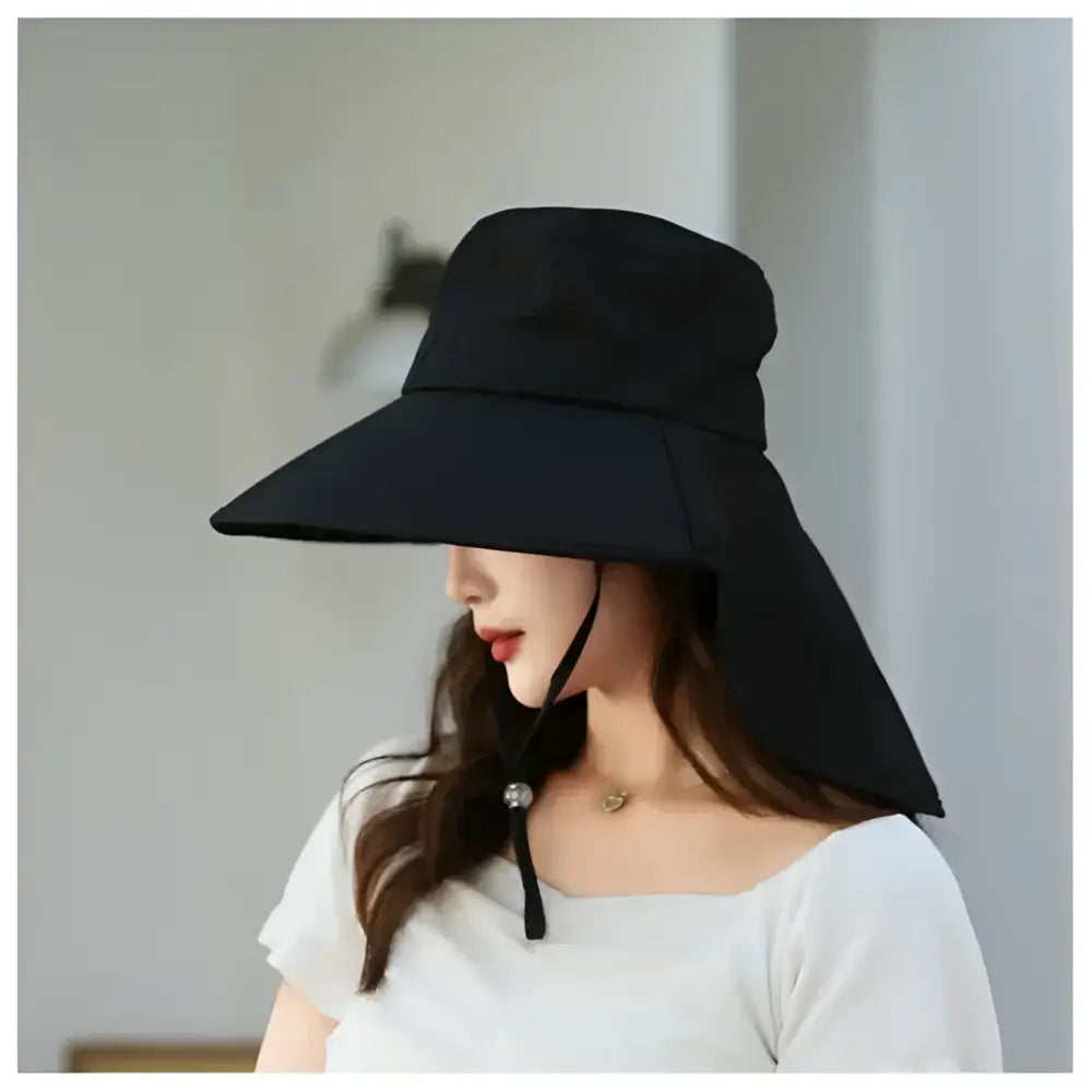 Outdoor Sun Bucket Hat for Women Girls Fishing Hat Wide Brim Bucket Hat with Neck Cover 50 + UPF Protection Safari Cap